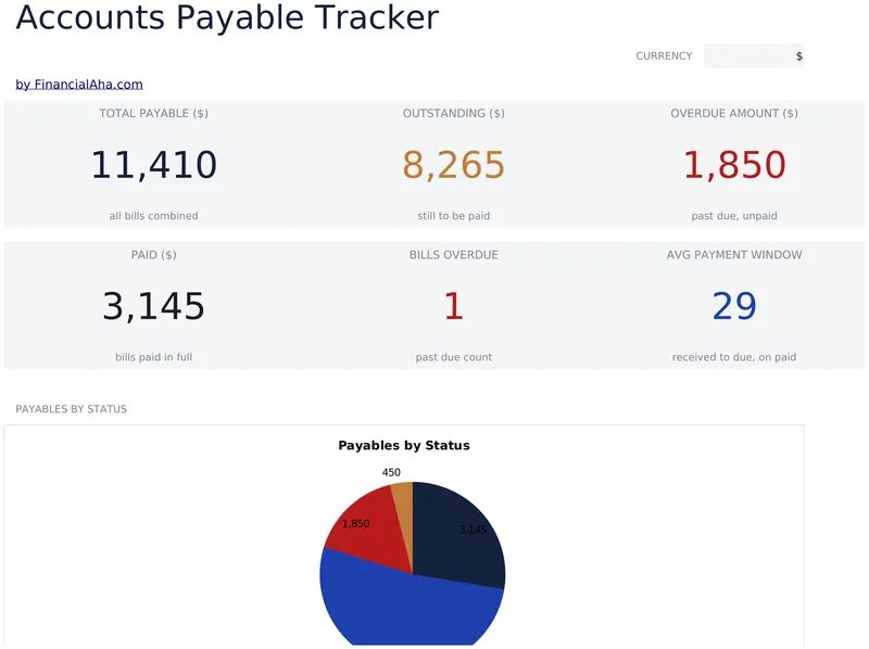 Accounts Payable Tracker preview