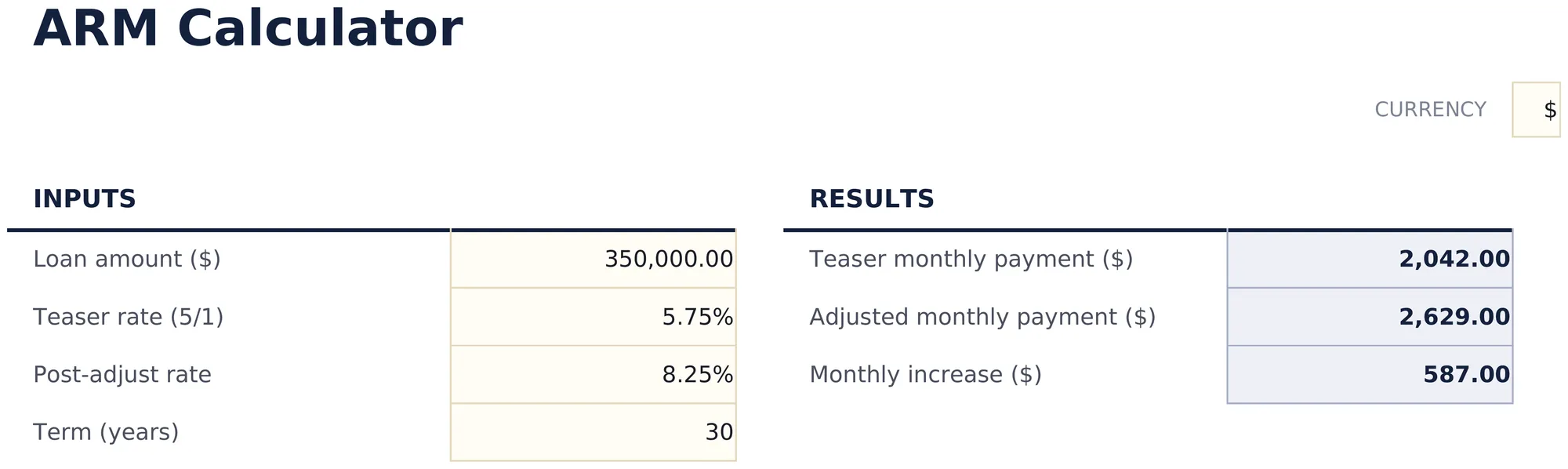 ARM Calculator preview