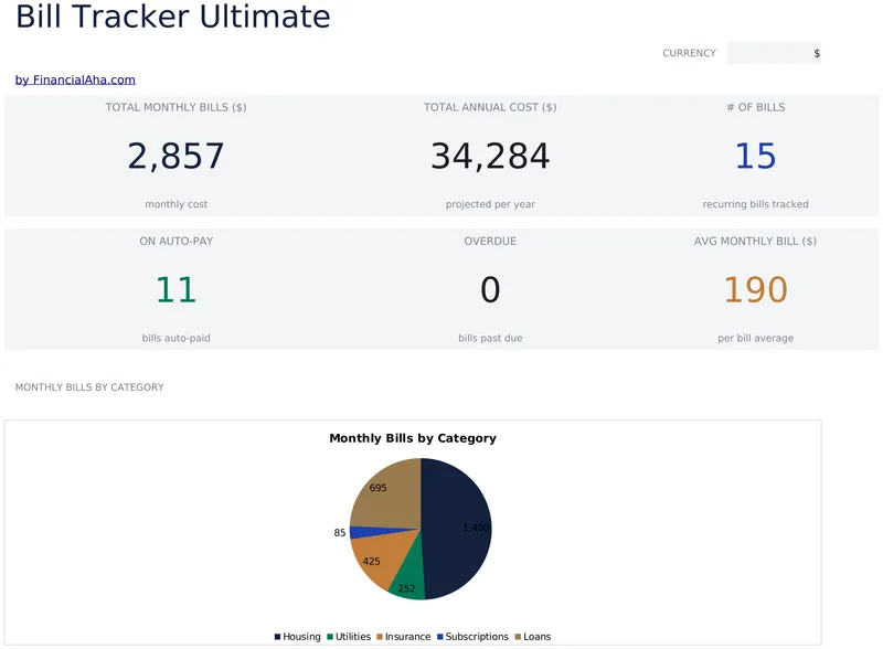 Bill Tracker Ultimate preview