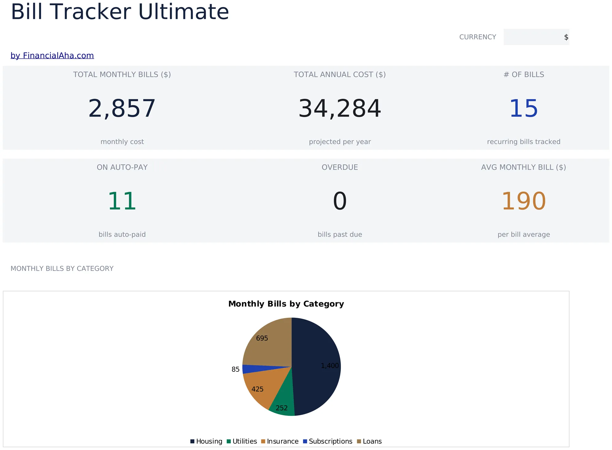 Bill Tracker Ultimate preview