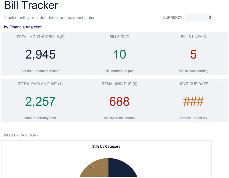 Bill Tracker preview