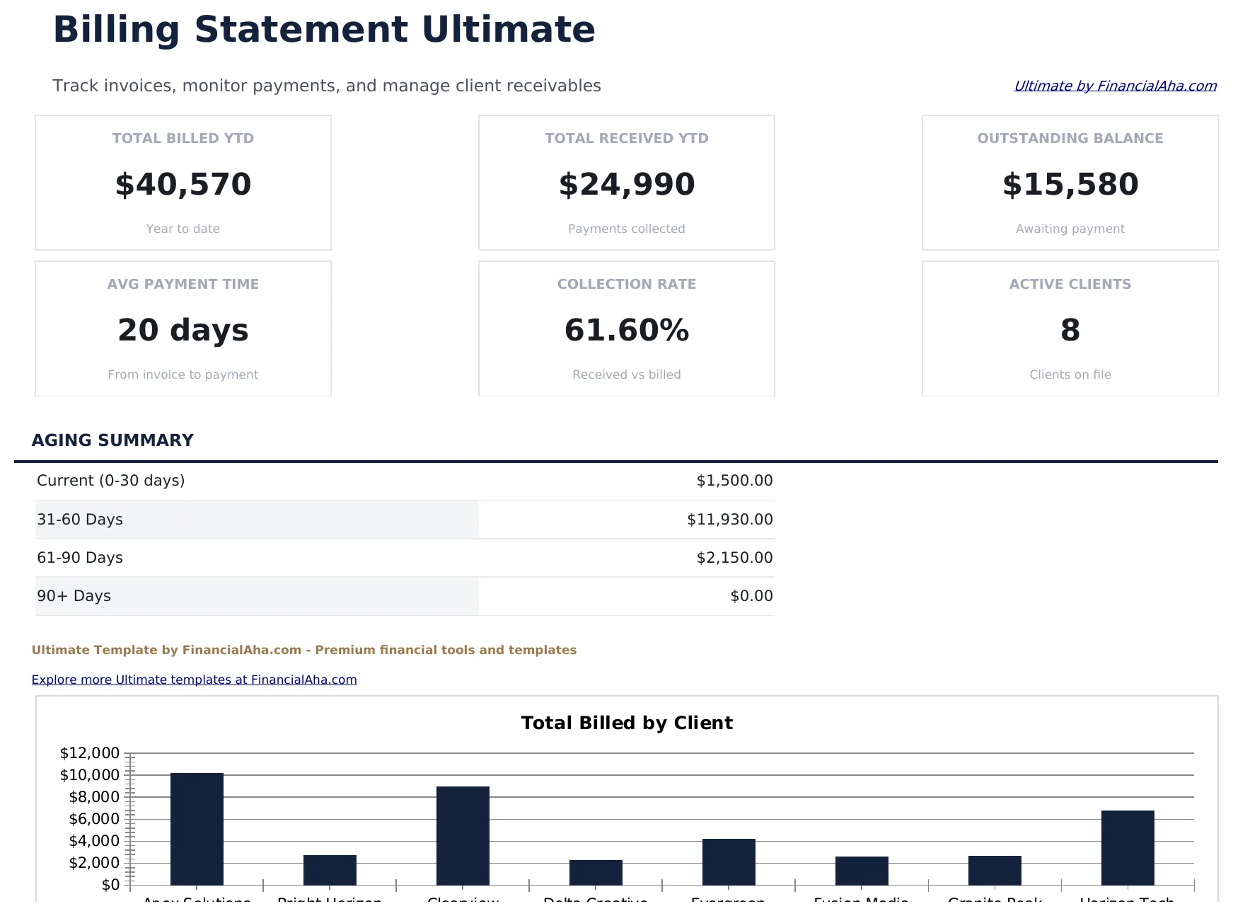 Billing Statement Ultimate preview