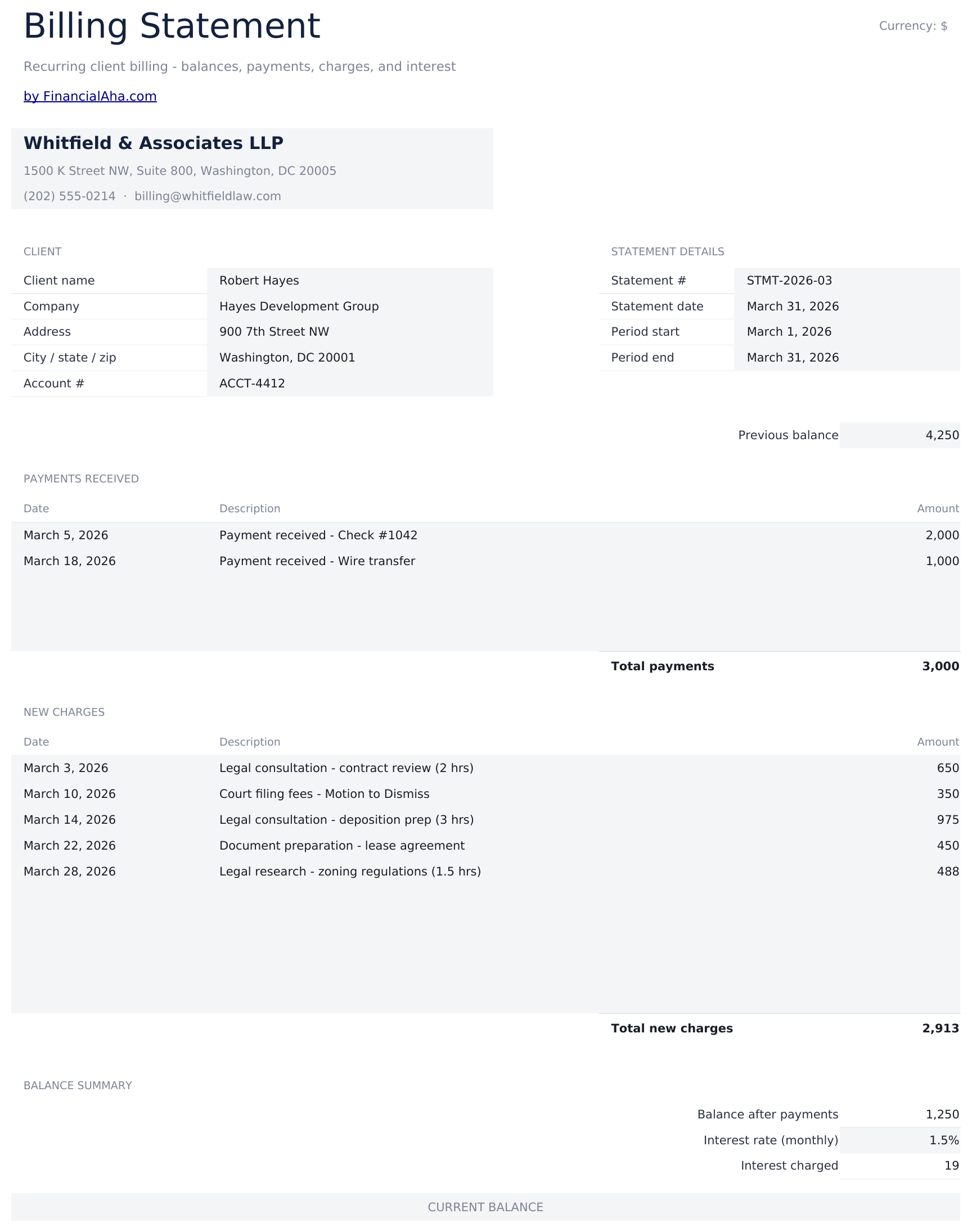 Essentials template preview