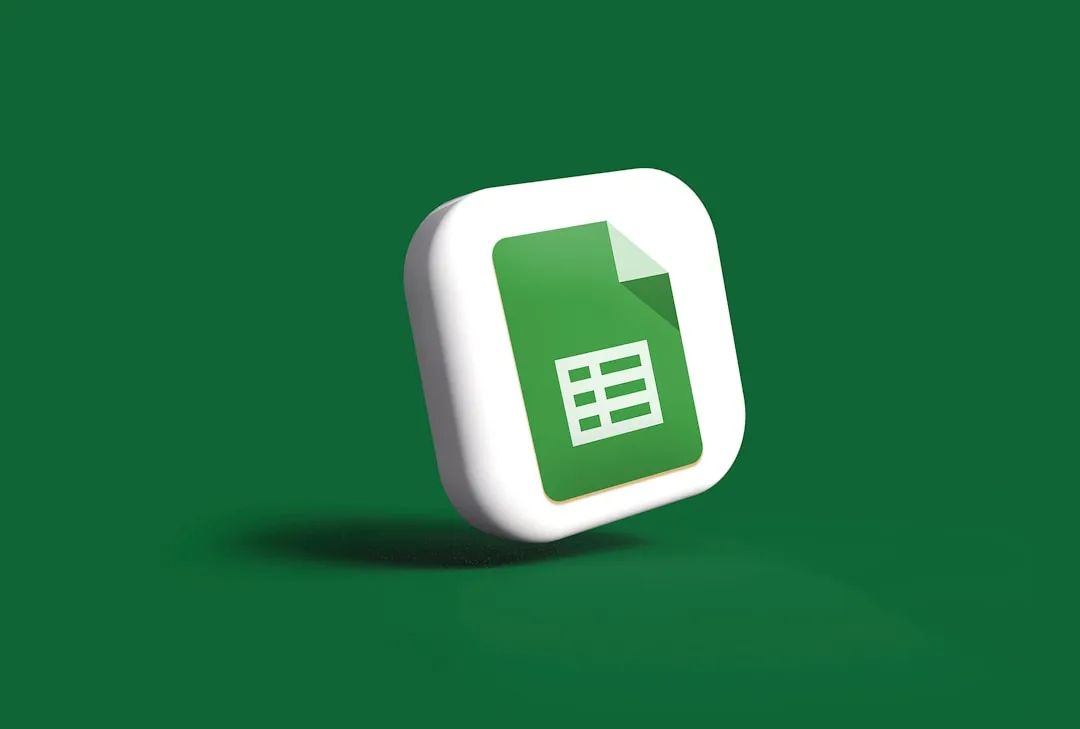Google Sheets icon in 3D. My 3D work may be seen in the section titled '3D Render.'