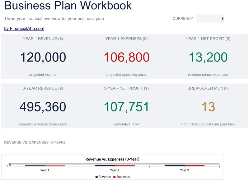 Business Plan Workbook preview
