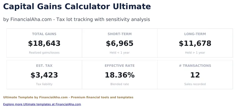 Capital Gains Calculator Ultimate preview