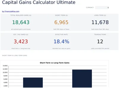 Capital Gains Calculator Ultimate preview