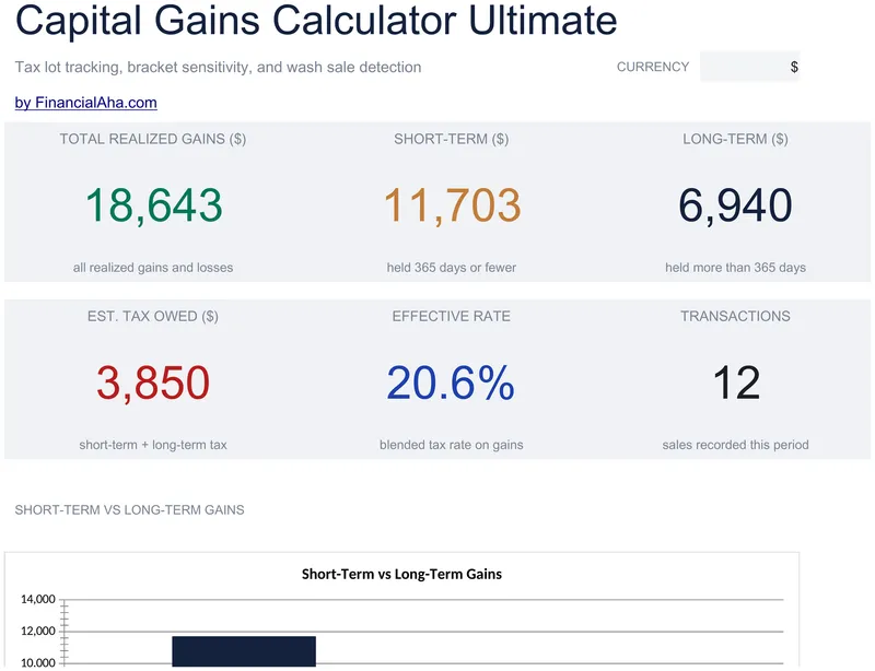 Capital Gains Calculator Ultimate preview
