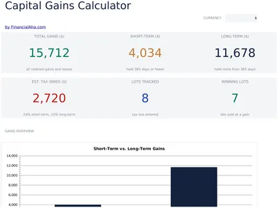 Capital Gains Calculator preview