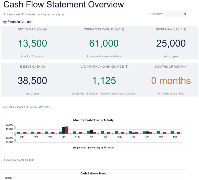 Cash Flow Statement preview