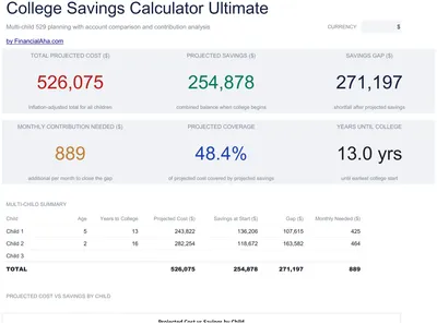 College Savings Calculator Ultimate preview