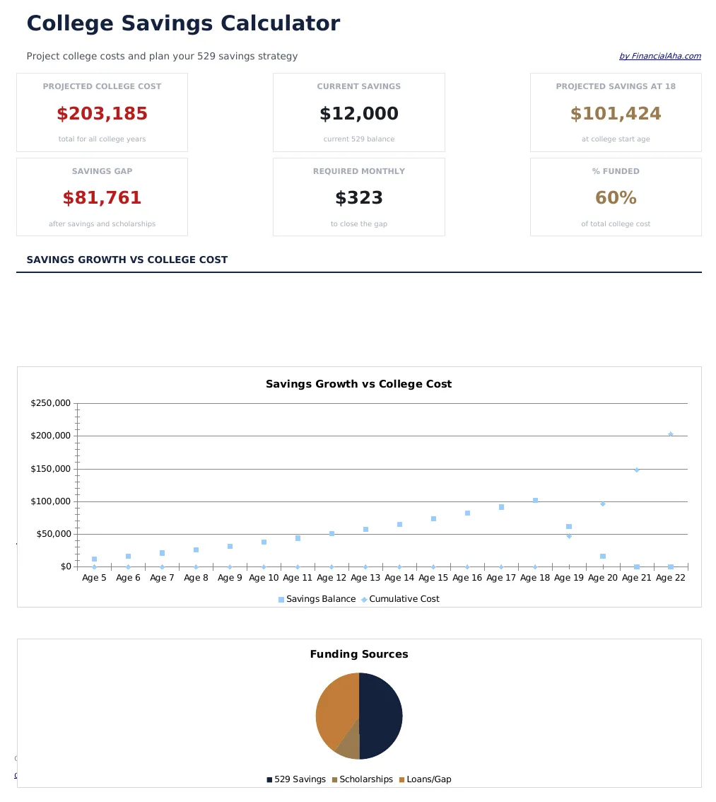 College Savings Calculator preview
