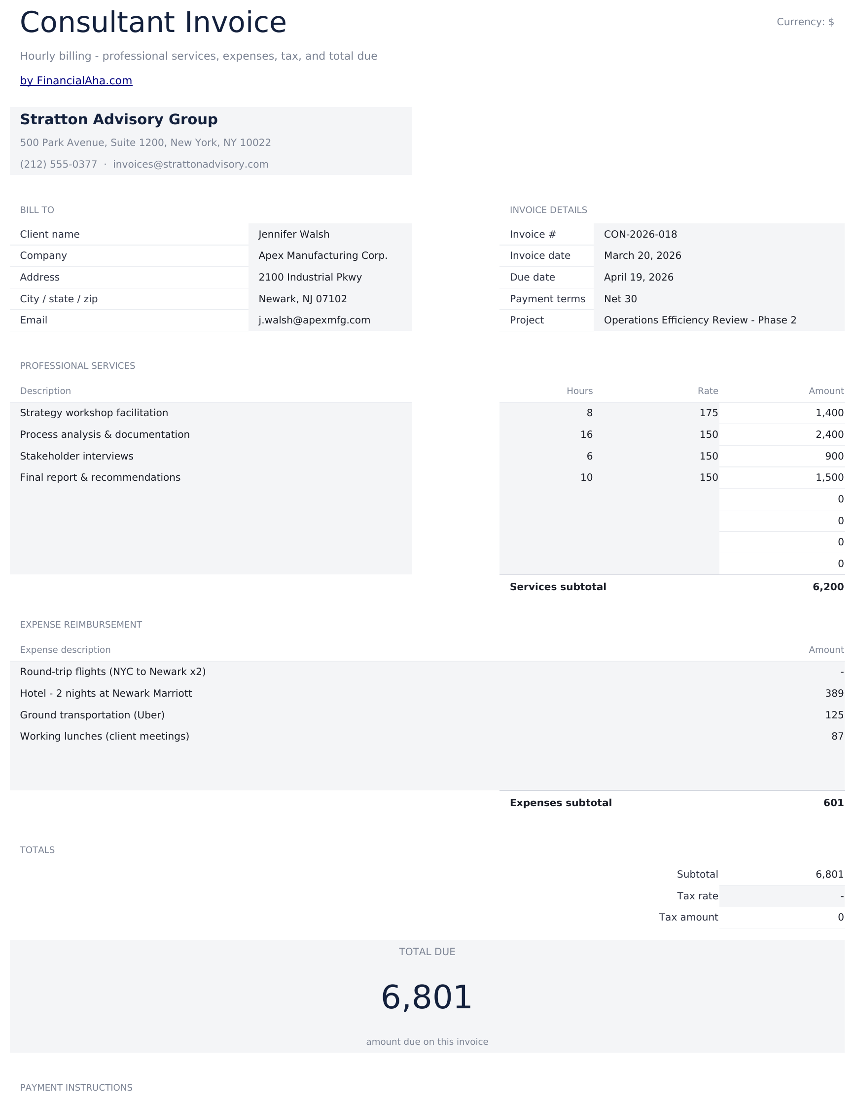 Essentials template preview