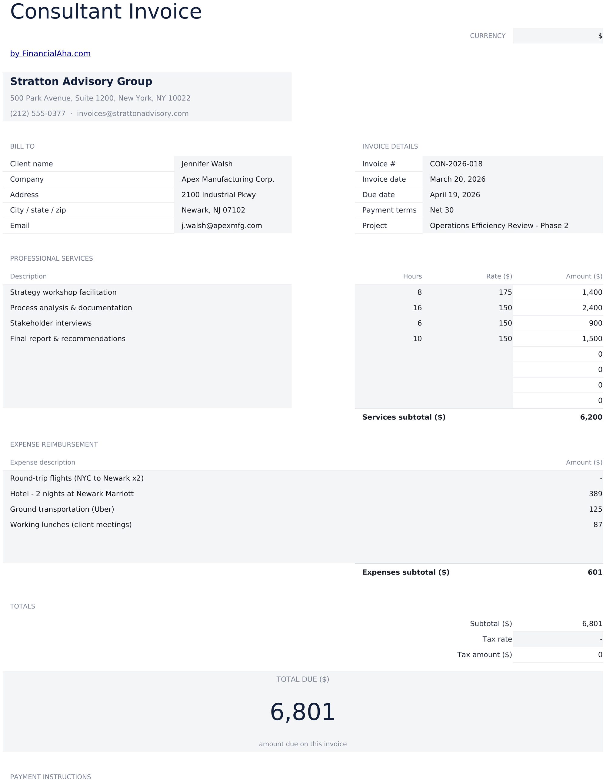Essentials template preview