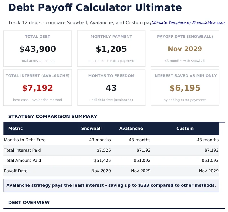 Debt Payoff Calculator Ultimate preview