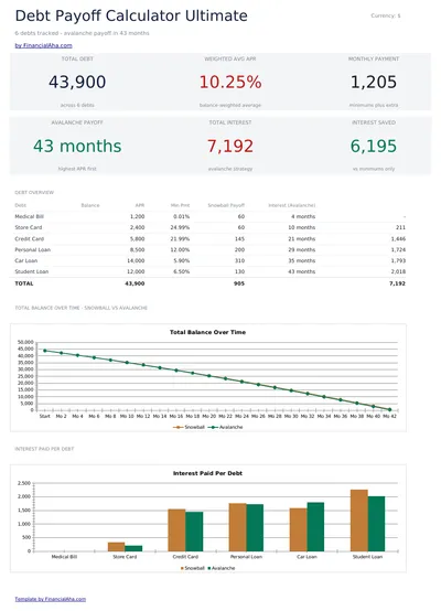 Debt Payoff Calculator Ultimate preview