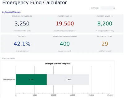 Emergency Fund Calculator preview