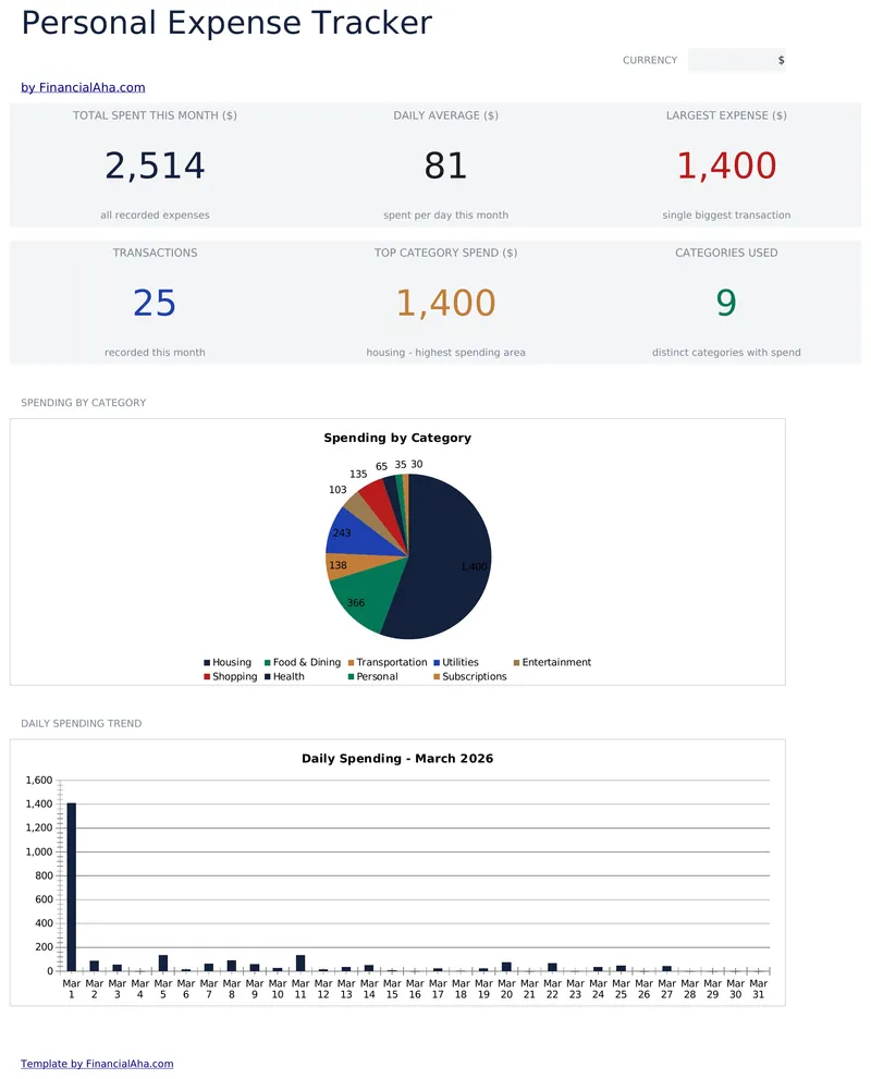 Expense Tracker preview