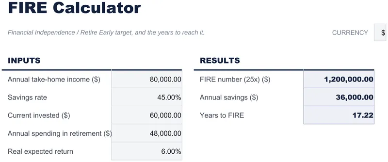FIRE Calculator