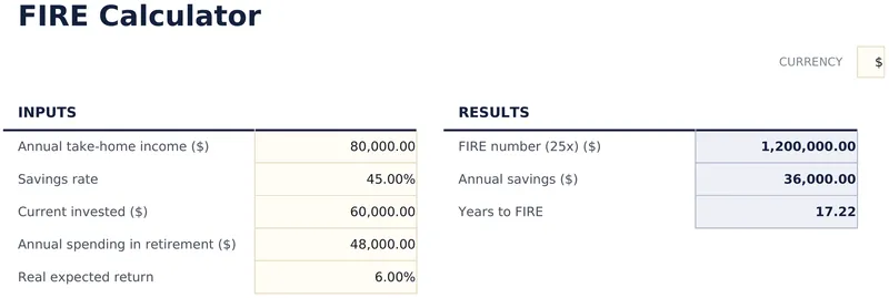 FIRE Calculator