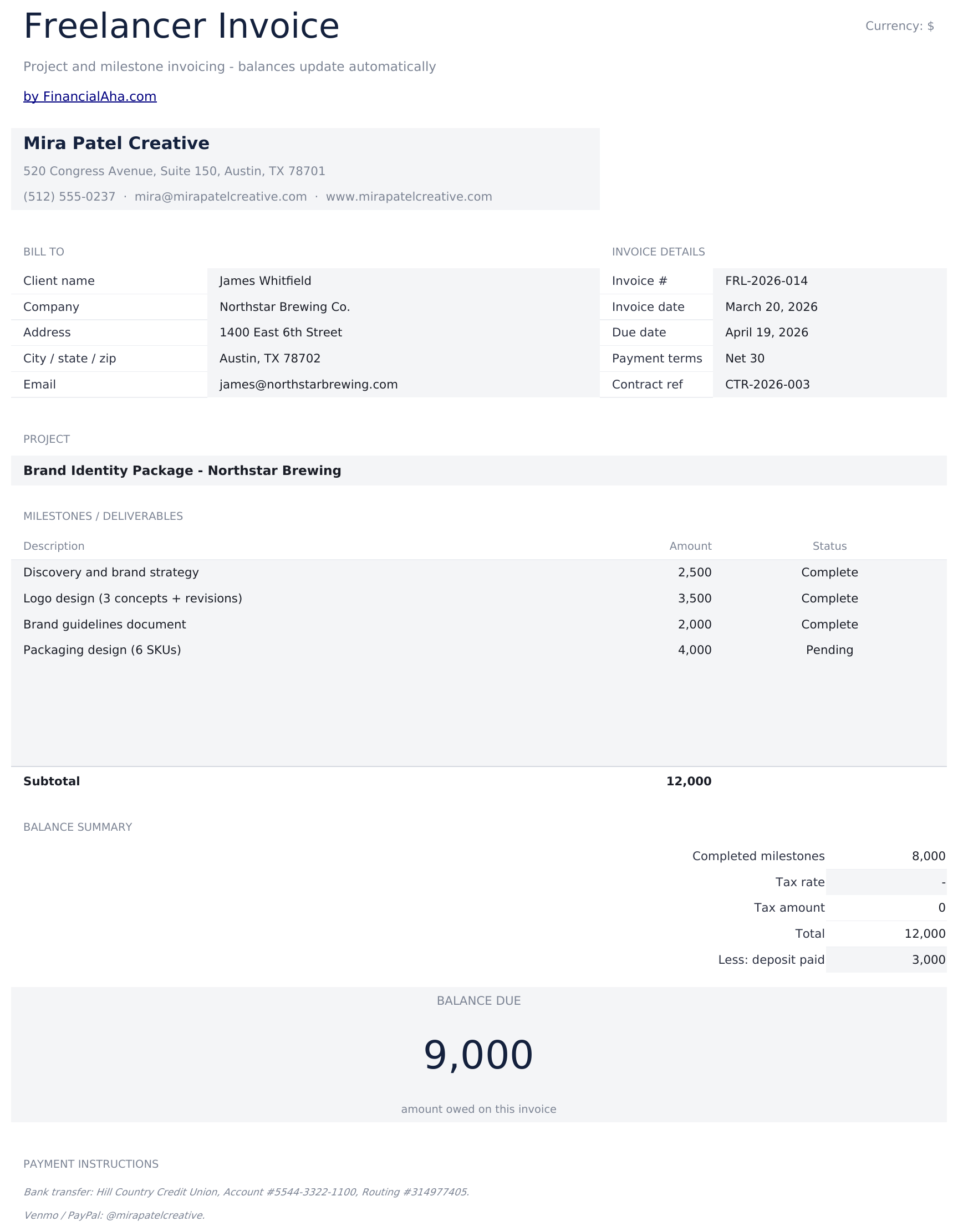 Essentials template preview