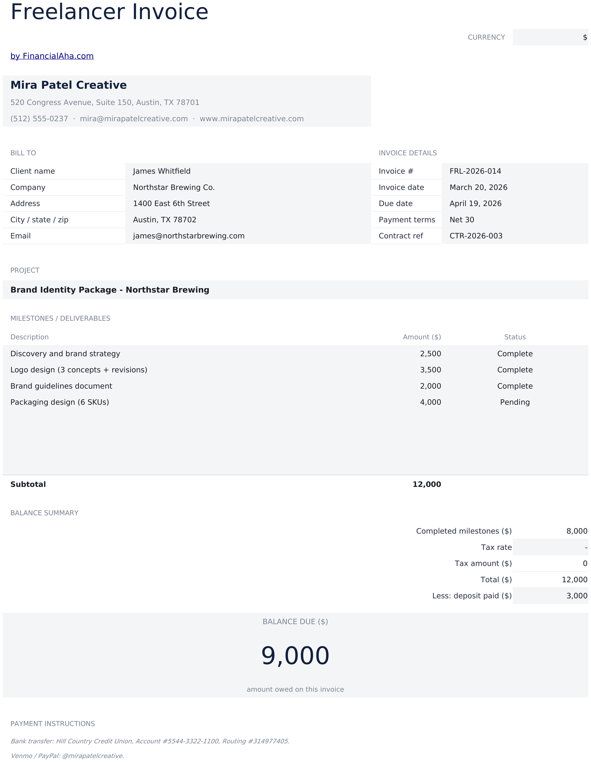 Essentials template preview