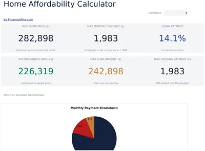 Home Affordability Calculator preview