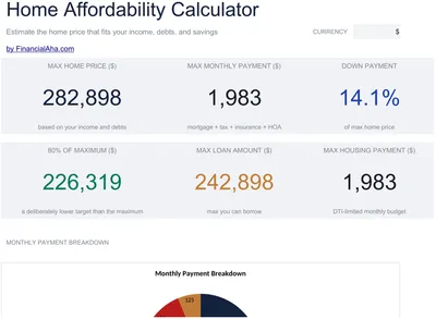 Home Affordability Calculator preview
