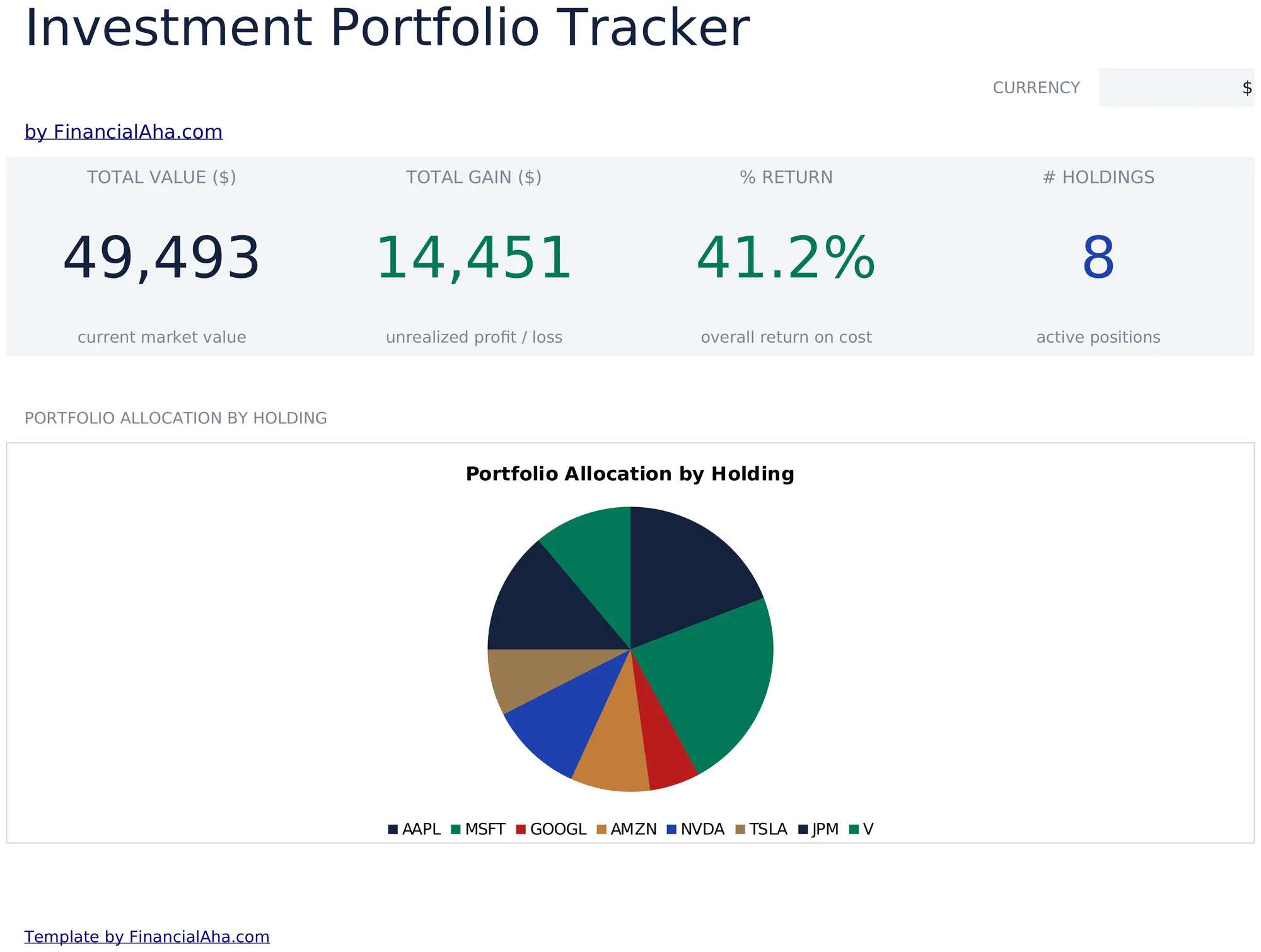Investment Portfolio Tracker preview