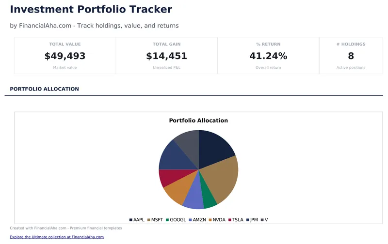 Investment Portfolio Tracker preview