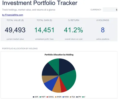 Investment Portfolio Tracker preview
