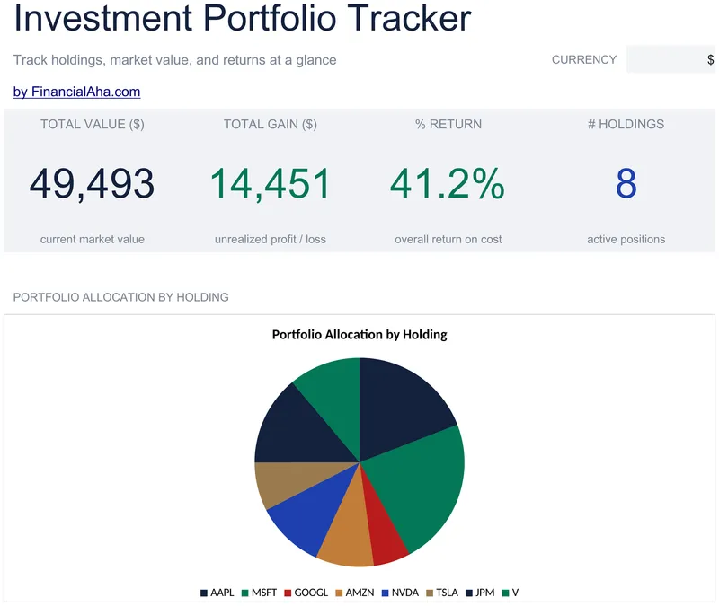 Investment Portfolio Tracker preview
