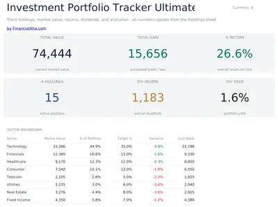 Investment Portfolio Tracker Ultimate preview