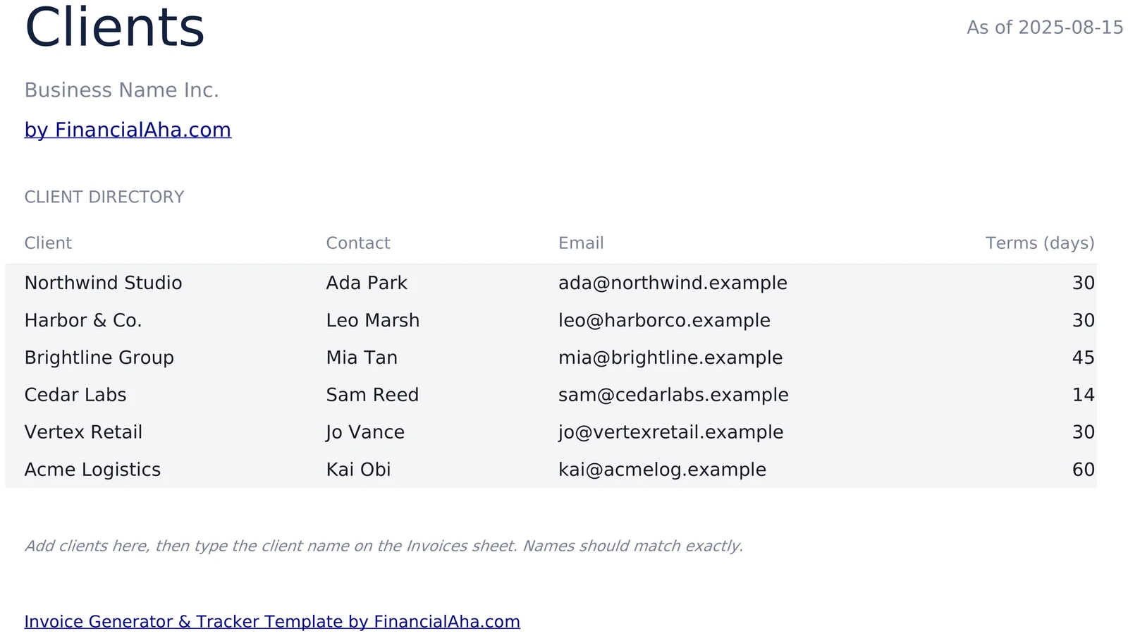 Client Directory