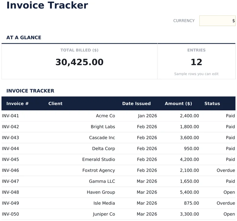 Invoice Tracker