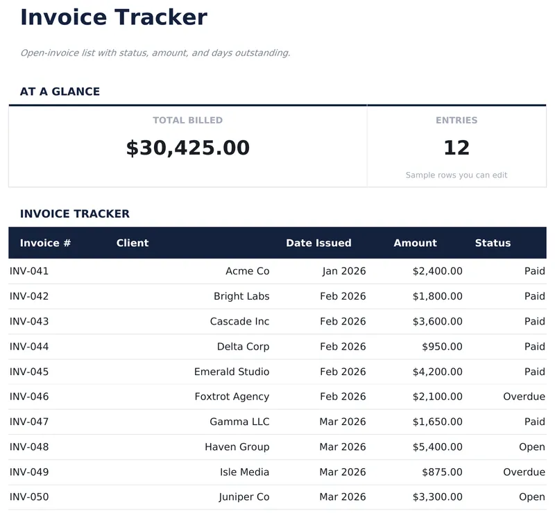 Invoice Tracker