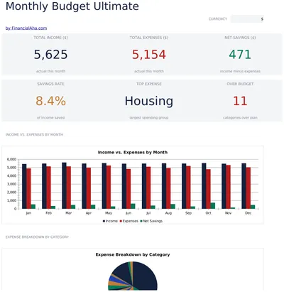 Monthly Budget Ultimate preview