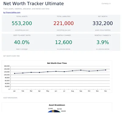 Net Worth Tracker Ultimate preview