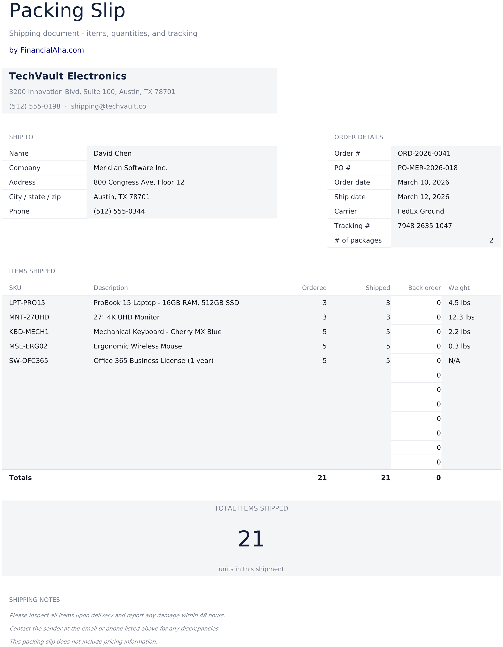 Essentials template preview