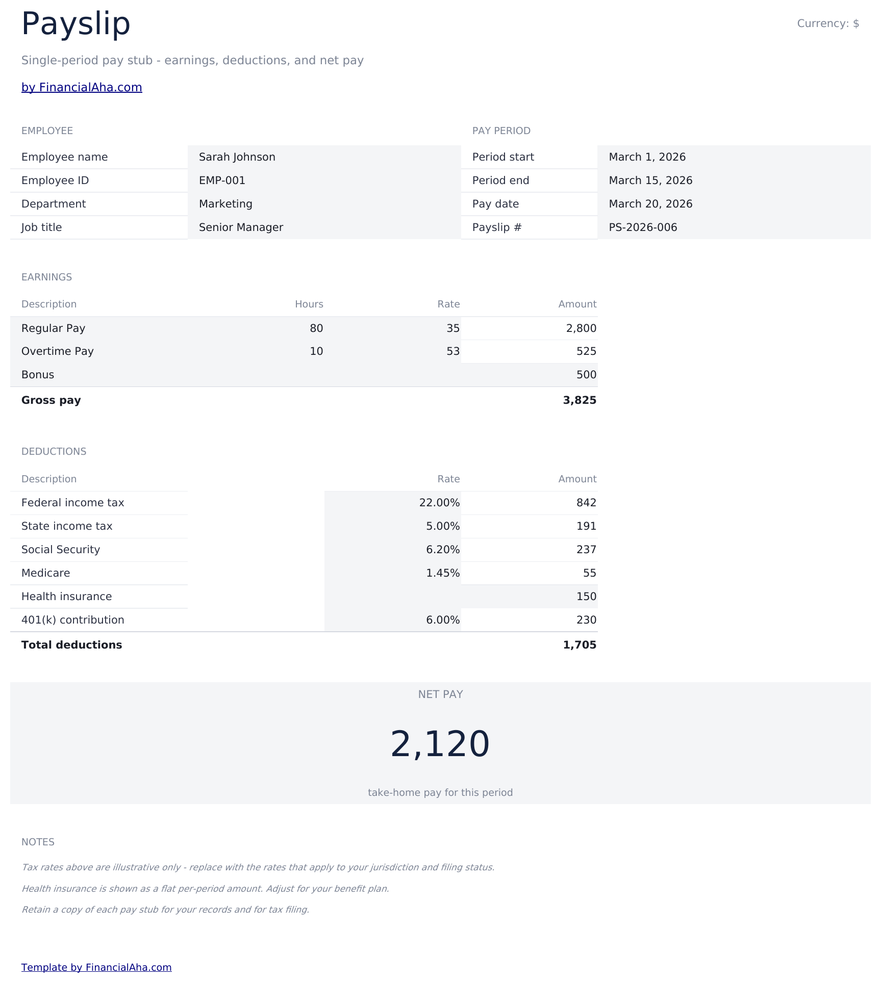 Essentials template preview