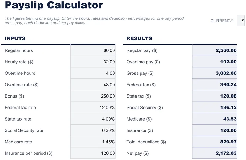 Payslip Template