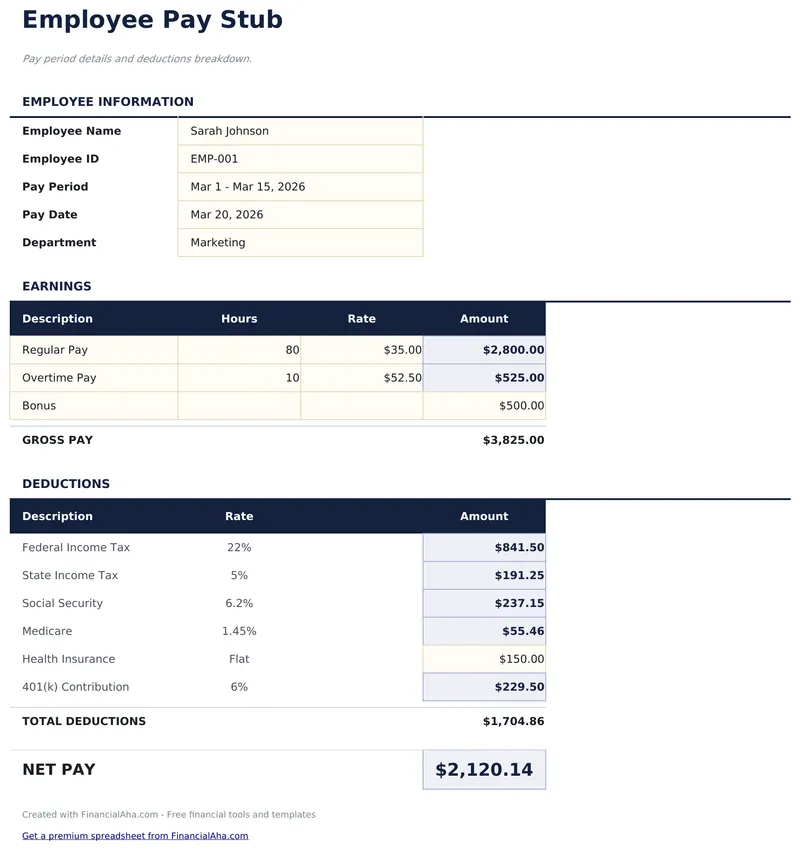 Payslip Template