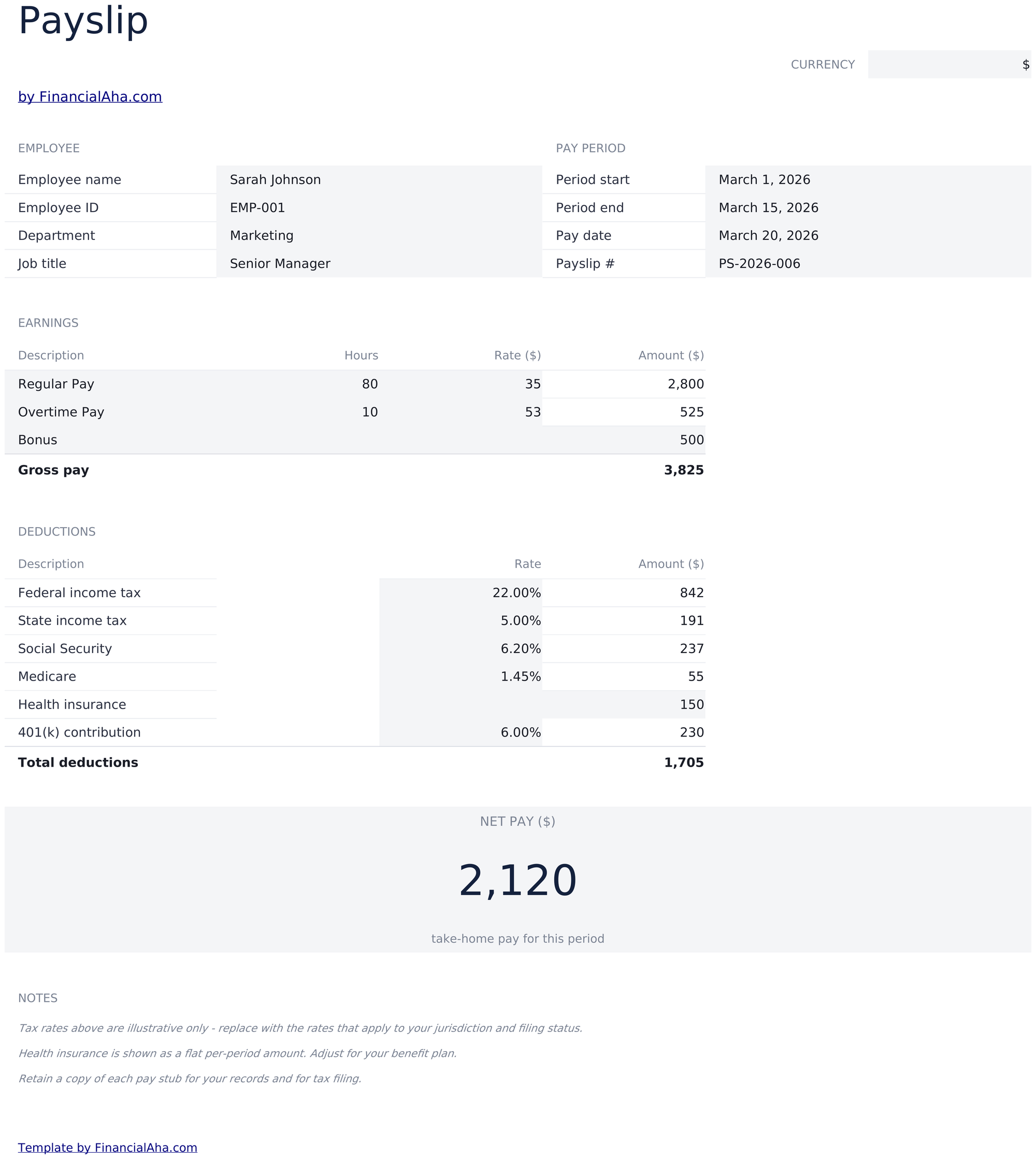 Essentials template preview