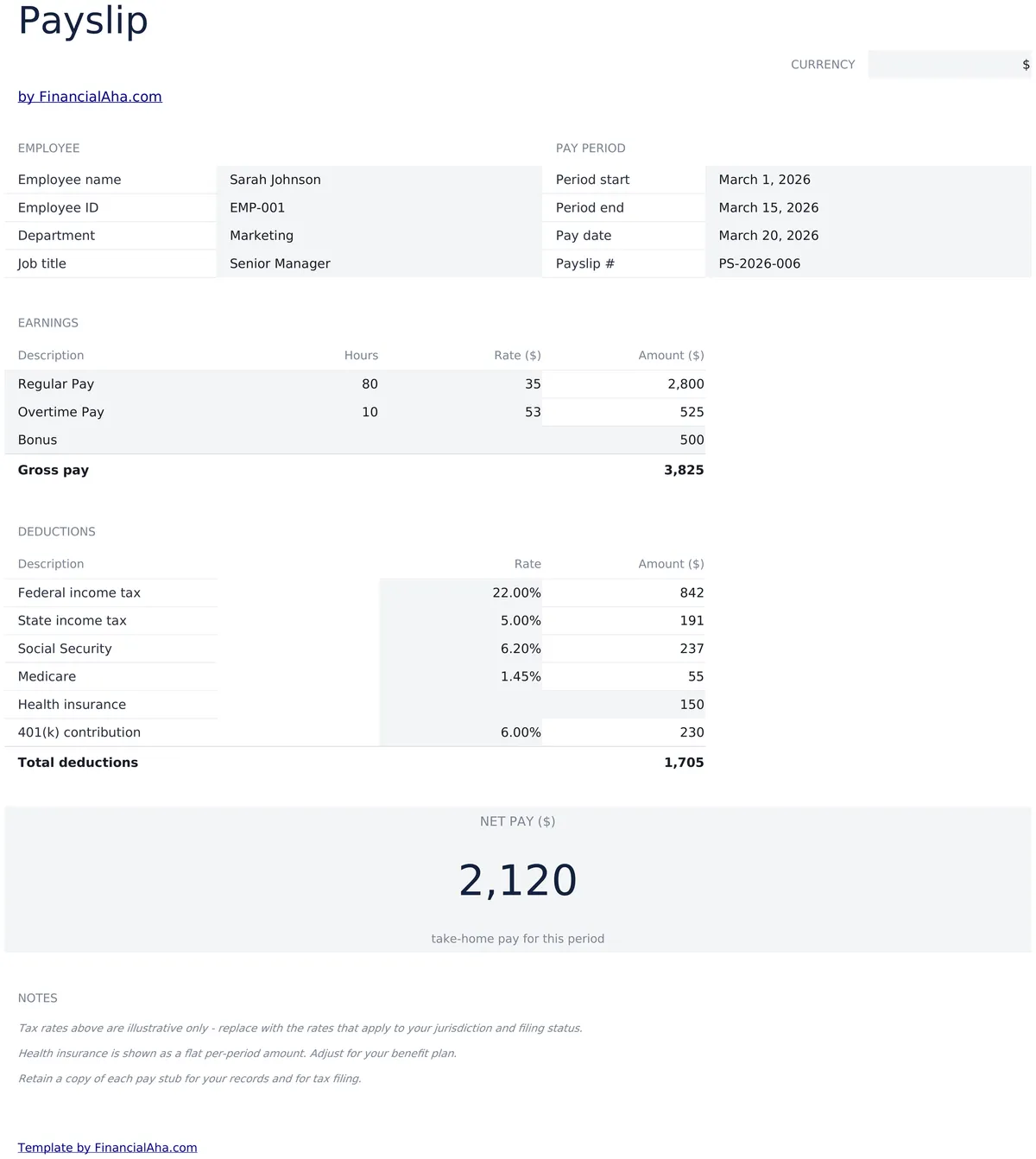 Payslip Template Essentials