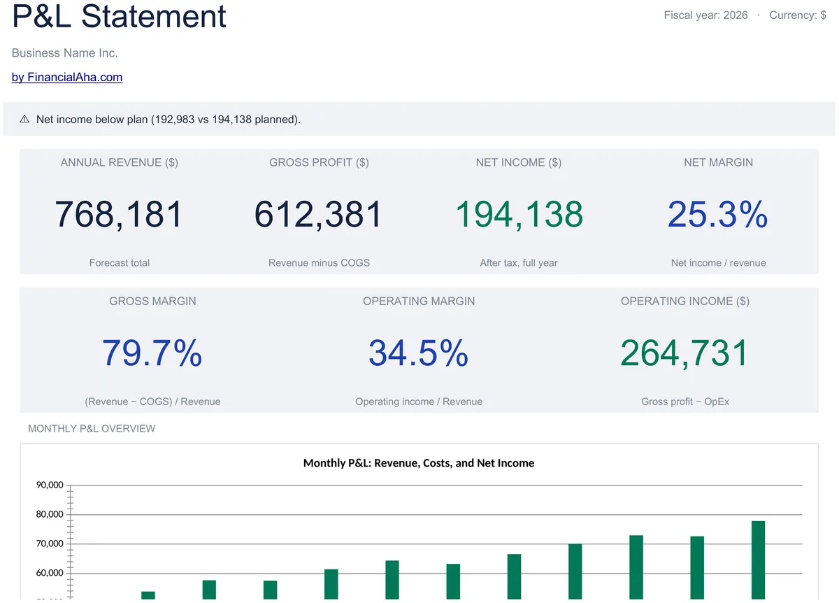 Profit & Loss Statement