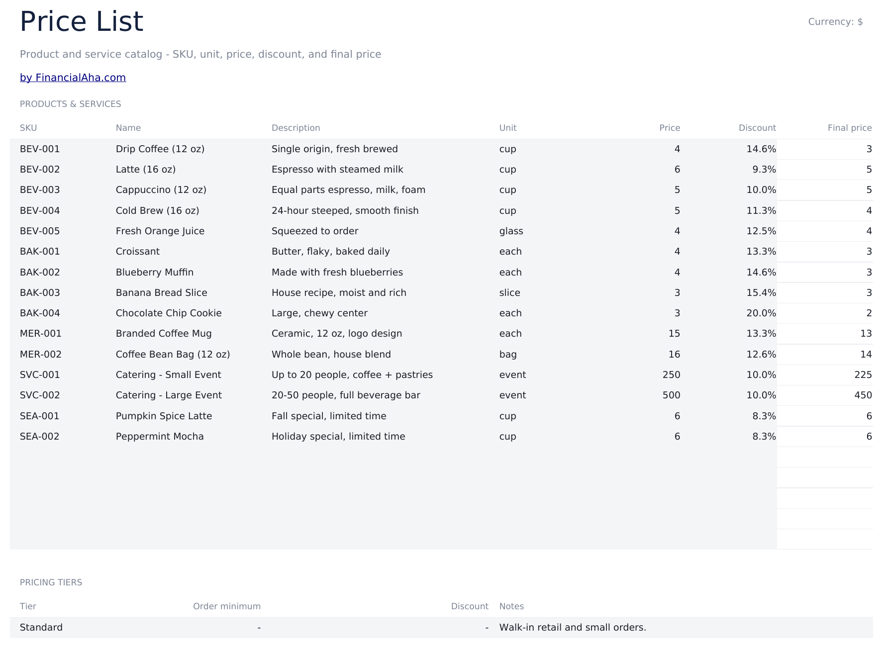 Essentials template preview