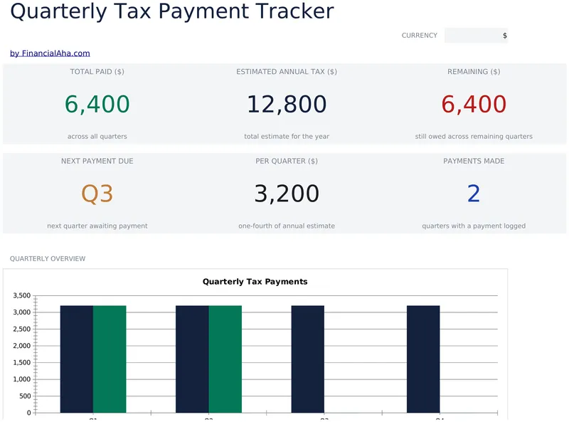 Quarterly Tax Payment Tracker preview