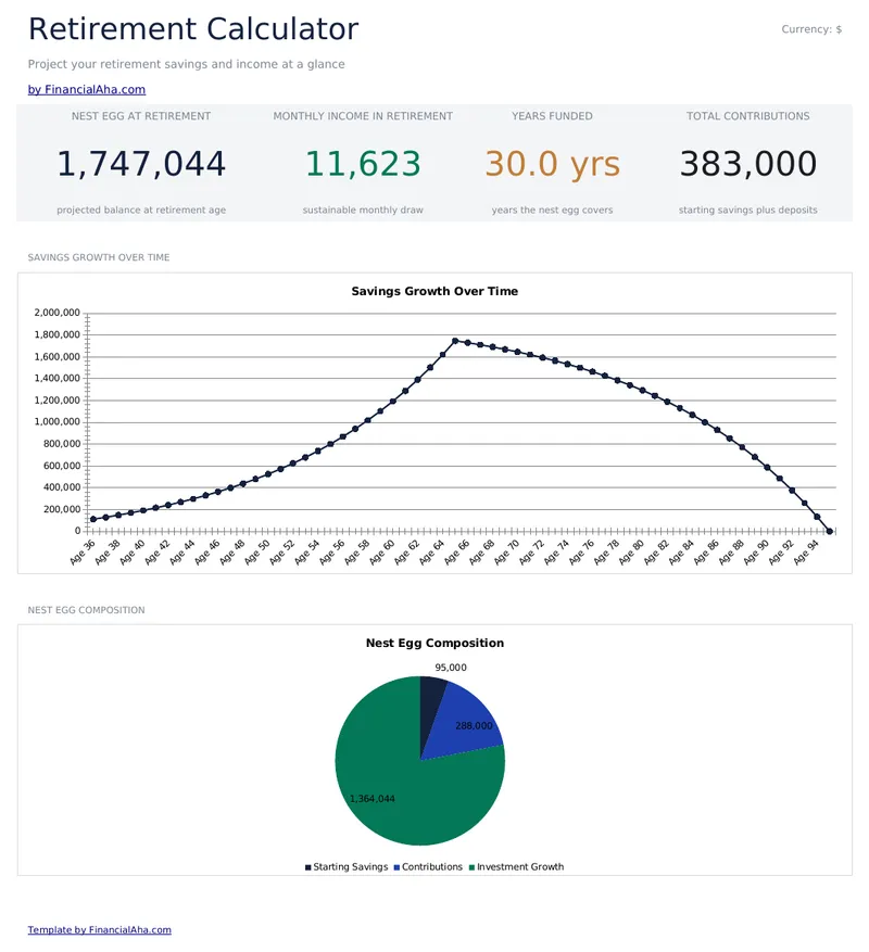 Retirement Calculator preview