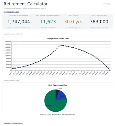 Retirement Calculator preview