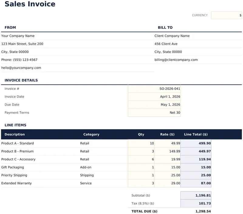 Sales Invoice